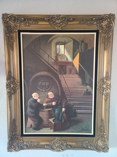 Dipinto olio firmato monaci