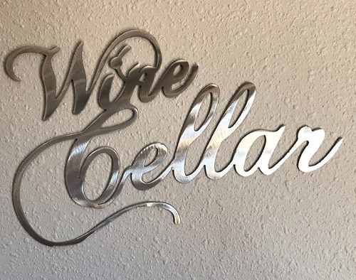 Cantina vino metallo wall art - vino,