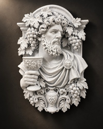 Scultura parete bacco - parete,